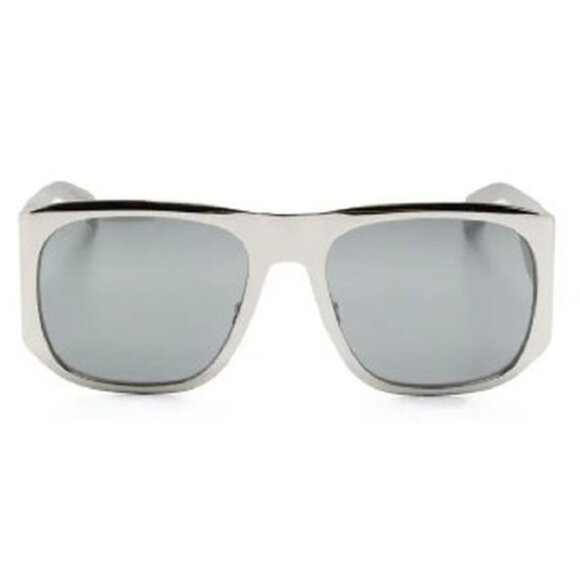 NWT SAINT LAURENT SILVER UNISEX SUNGLASSES - Picture 2 of 3